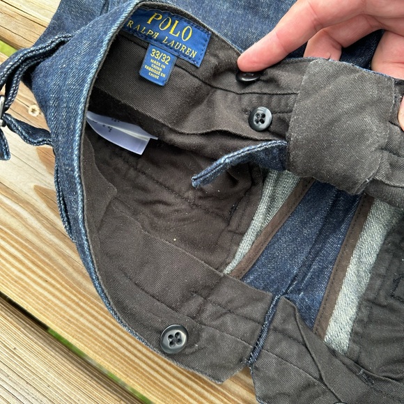 Unique Polo Ralph Lauren Denim Dress Pants Size 33/32 - Picture 4 of 5
